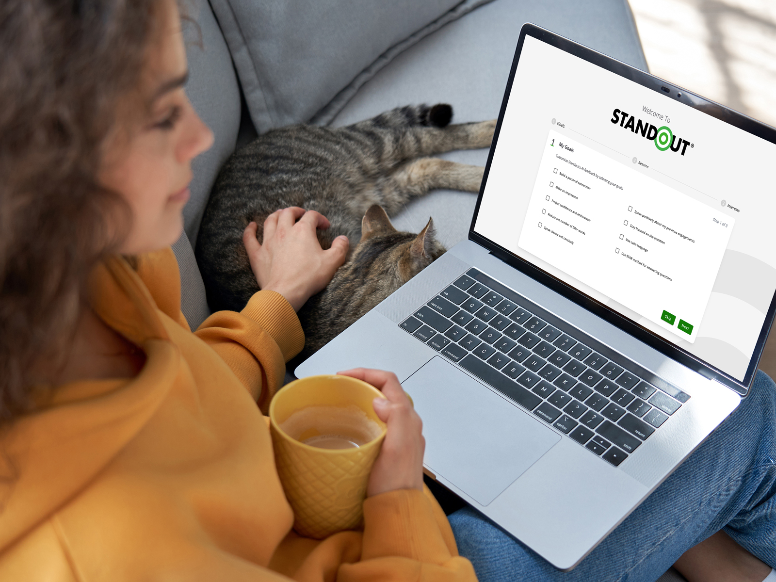 woman practicing standout