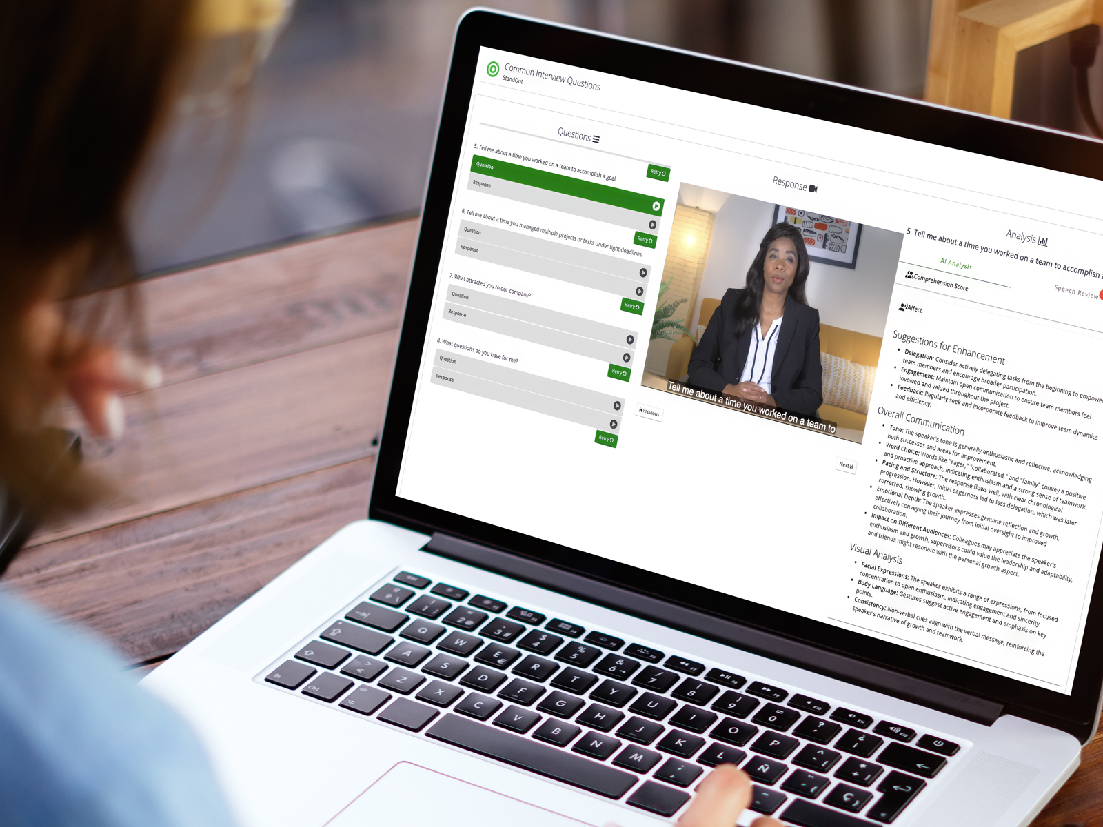using StandOut to practice interviews