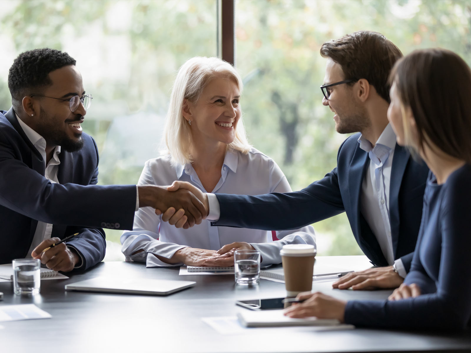 a business handshake